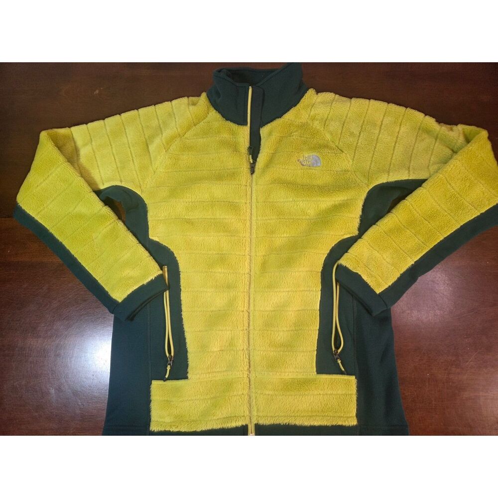 The North Face Summit Series Yellow Green Fleece Jacket Men’s M Full Zip